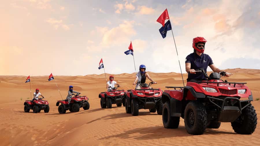 Dubai Desert Safari - Camel Ride, Sandboarding & 30 Min Quad - Key points at a glance