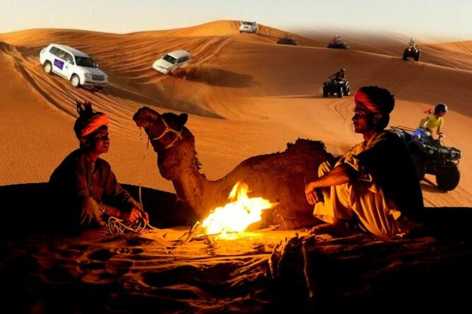 Dubai Desert Safari Dune Bashing, 60min ATV Quad, Camel Ride, BBQ - From Dubai hotels to the Lahbab dunes