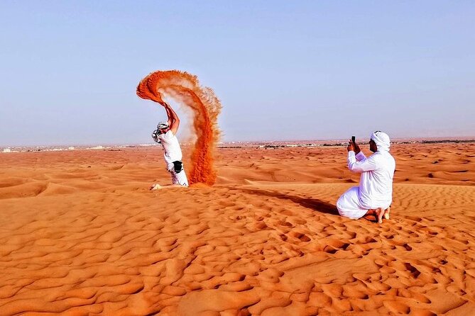 Dubai Desert Safari: Tanoura Show, Dune Bashing and BBQ Dinner - Arabic coffee, dates, henna, and dress-up photos