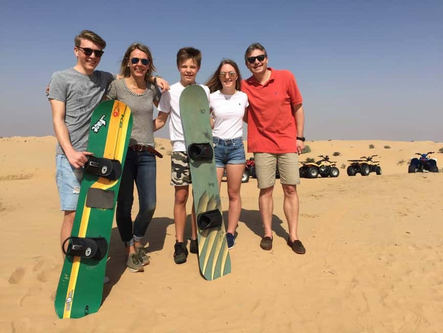 Dubai: Dune Quad Drive, Camels And Sand Boarding - Who gets the best value from $82