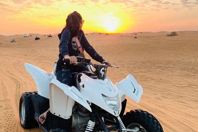 Dubai Dunes Safari With Quad Bike, Camel Ride, BBQ Dinner & Live Shows - The 25-minute self-drive quad bike session