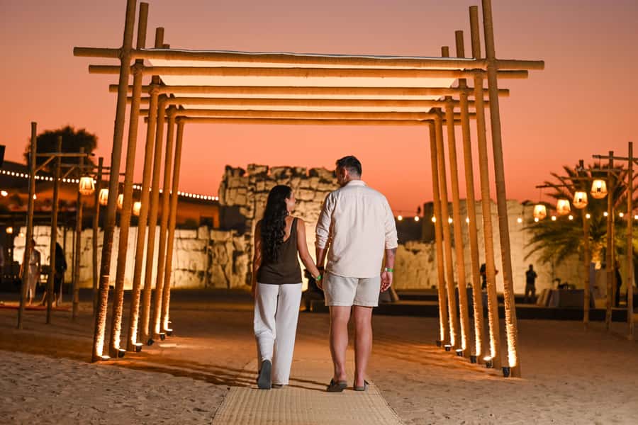 Dubai Fort Lisaili Desert: Quad, Buggy Ride & Free Souvenir - Fort Lisaili: a desert evening built around a camp