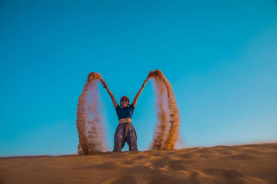 Dubai: Half-Day Desert Safari, Camel Ride, ATV & Dune Buggy - A short camel ride and a falcon photo stop
