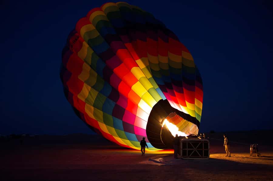 Dubai: Hot Air Balloon, Desert Safari, and Quad Biking Tour - From red dunes to the camp