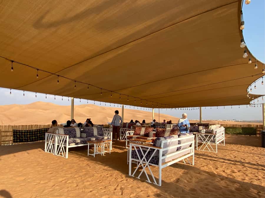 Dubai: Private Desert Buggy Tour, Camel Ride & Sandboarding - What happens at the desert base