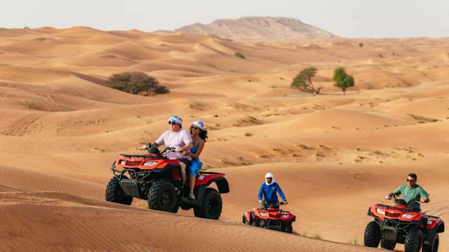 Dubai: Quad & ATV Bike, Red Dune Desert and Safari Adventure - From Dubai towers to Lahbab’s red dunes