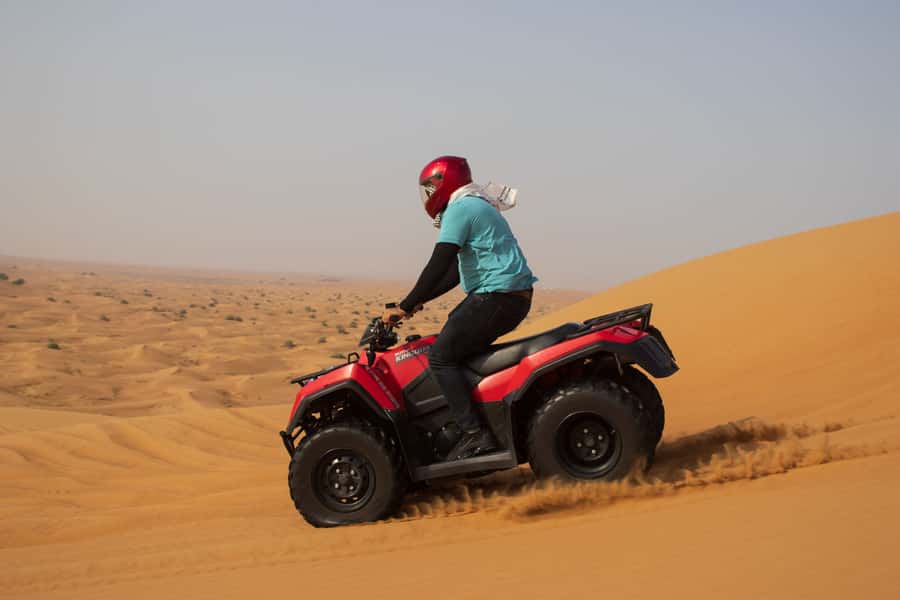 Dubai: Quad & ATV Bike, Red Dune Desert and Safari Adventure - Timing, language, and booking flexibility