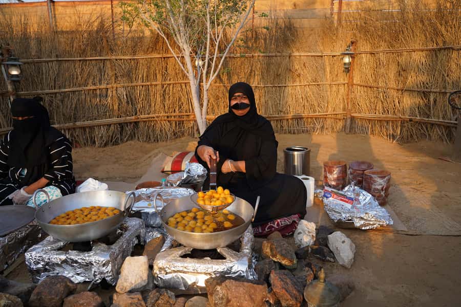 Dubai: Quad Bike Safari, Camels & Al Khayma Camp BBQ Dinner - Al Khayma Camp brings the desert day indoors