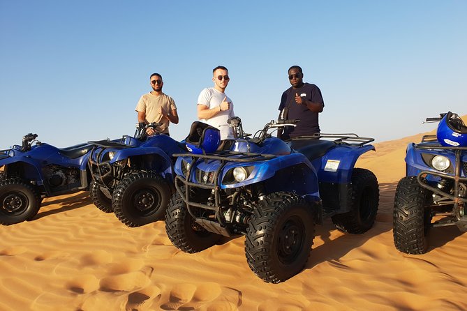Dubai: Quad Bike Safari, Camels, & Camp with BBQ Dinner - Sandboarding and the photo stop