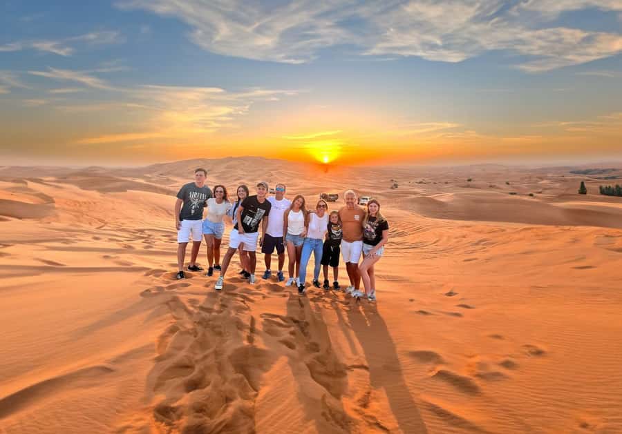 Dubai: Red Dunes Evening Quad Bike, Dune Blast with BBQ - Sandboarding and the sunset stop