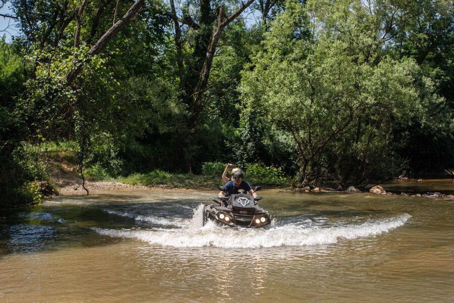 Dubrovnik: Kojan Koral ATV Quad Safari with transport - The first riding section: fields, wetlands, and the Ljuta River