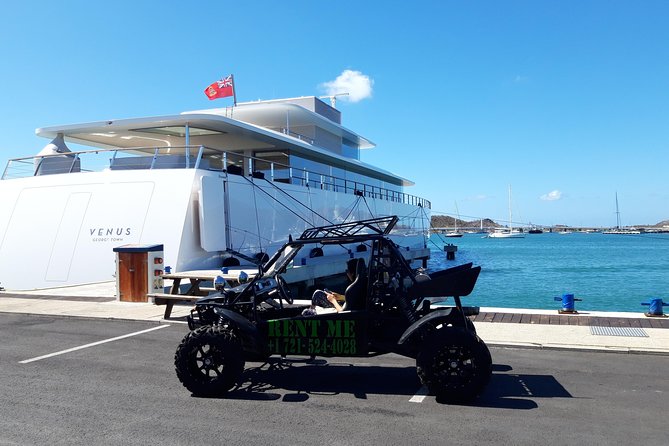 Electric Adventures Buggy Rental - Oyster Pond and Coralita Bay views