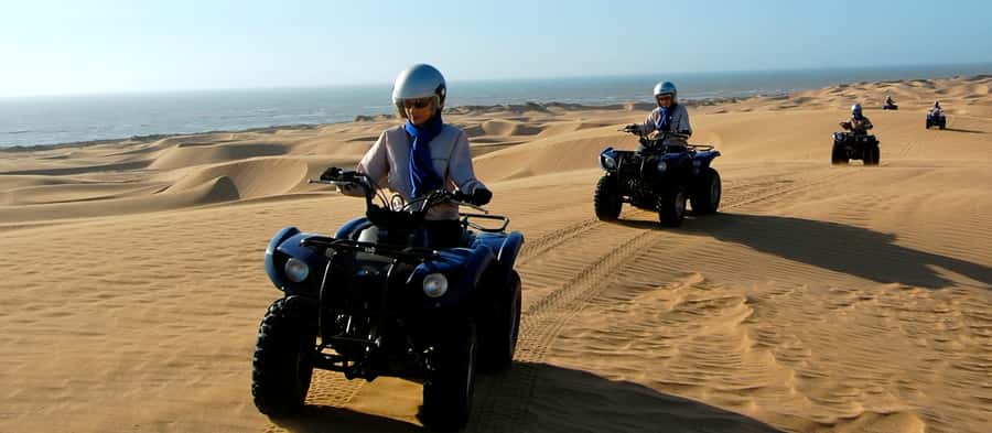 Essaouria: Beach & Big Dunes 2-Hour Quad Biking Tour - Crossing Oued Ksob and the Sultan’s Palace ruins