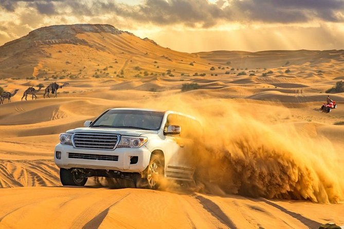 Evening Desert Adventure: Quad Biking, Sandboarding & Camel Ride - Camel riding, sandboarding, and a 4x4 rush