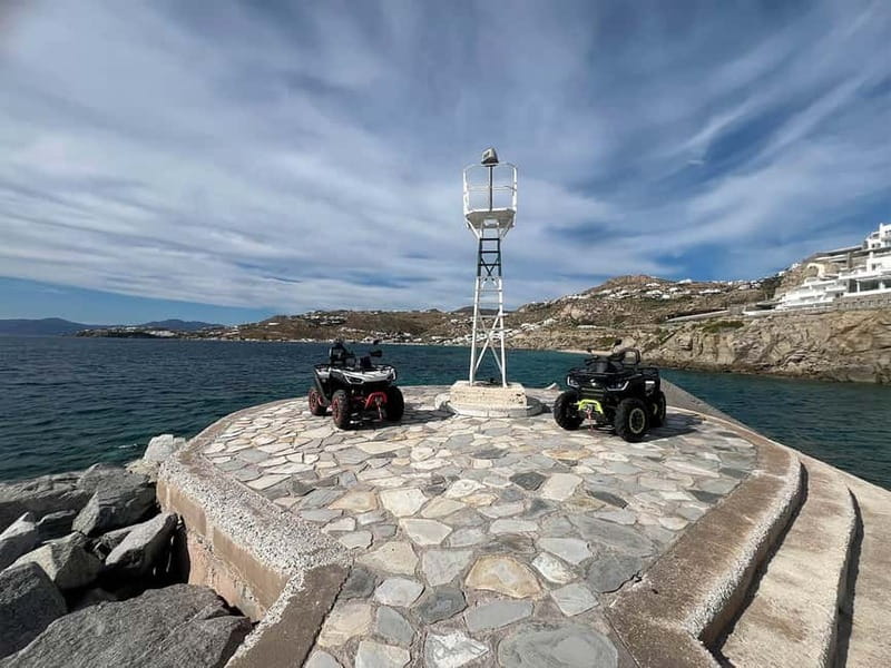 Explore Mykonos Island with a 650cc ATV / QUAD Tour - Fokos Beach, one of the tour’s best rewards
