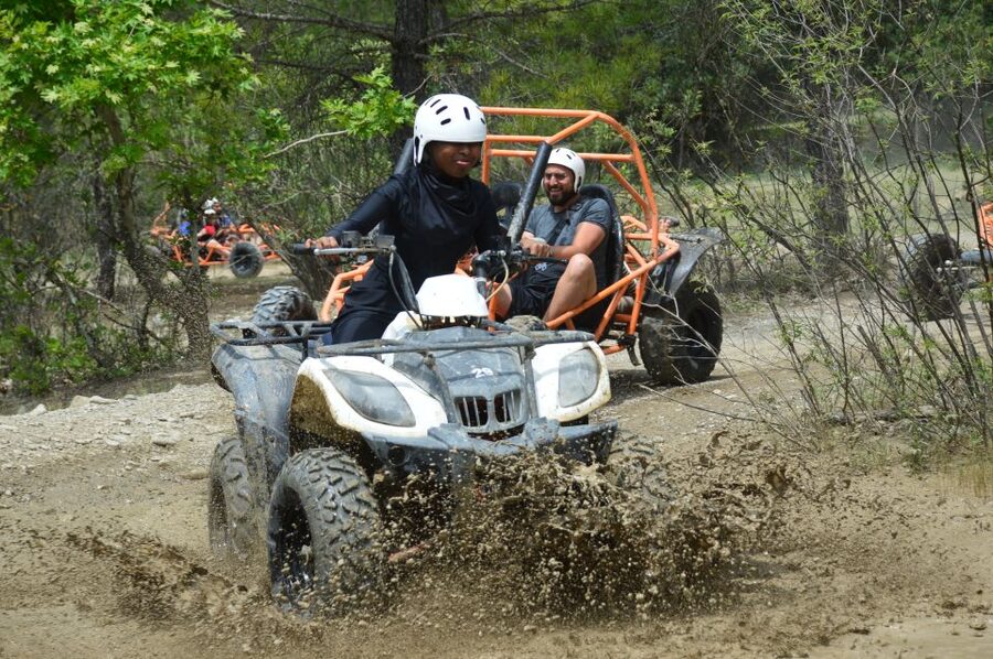 From Belek: Fully Combo Zipline, Quad Safari, Rafting, Lunch - The zipline: a fast opening burst