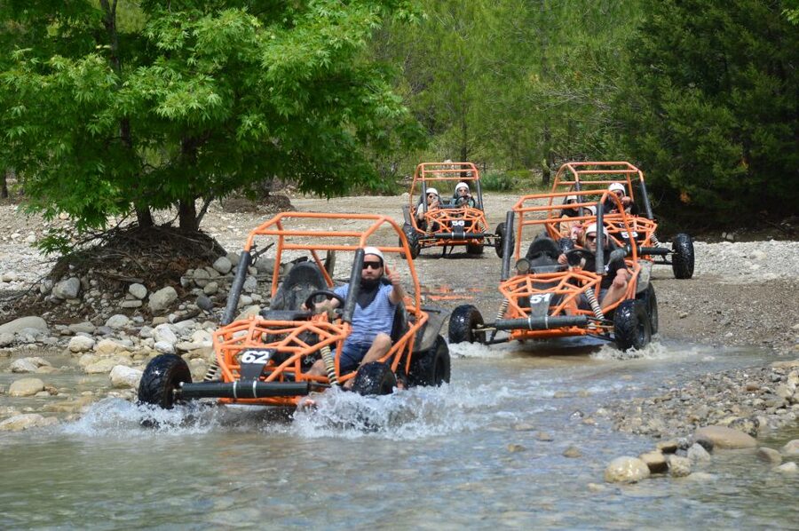 From Belek: Fully Combo Zipline, Quad Safari, Rafting, Lunch - Pickup from Belek and the road to base camp