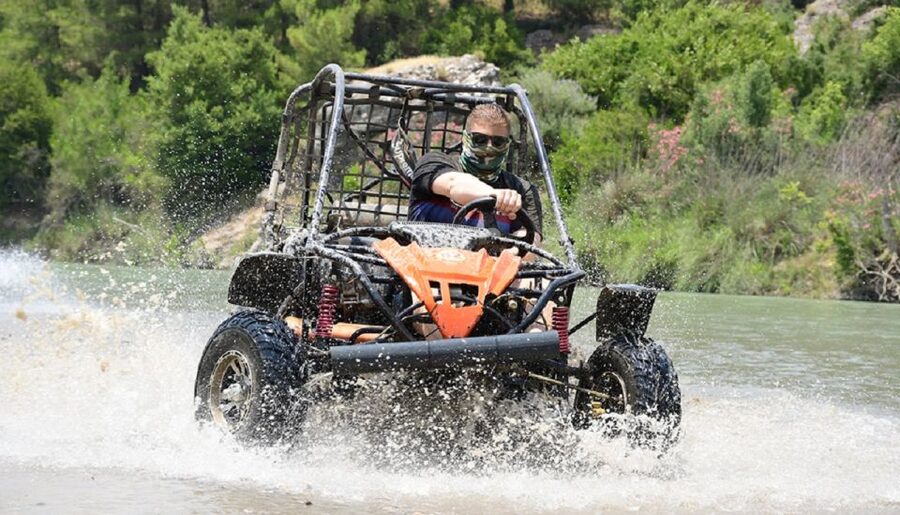 From city of Side: Taurus Mountains Buggy Safari - Dusty tracks, shallow streams, and muddy clothes