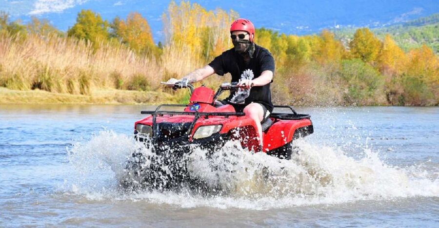 From city of Side: Taurus Mountains Quad ATV Tour - Getting ready at the quad station