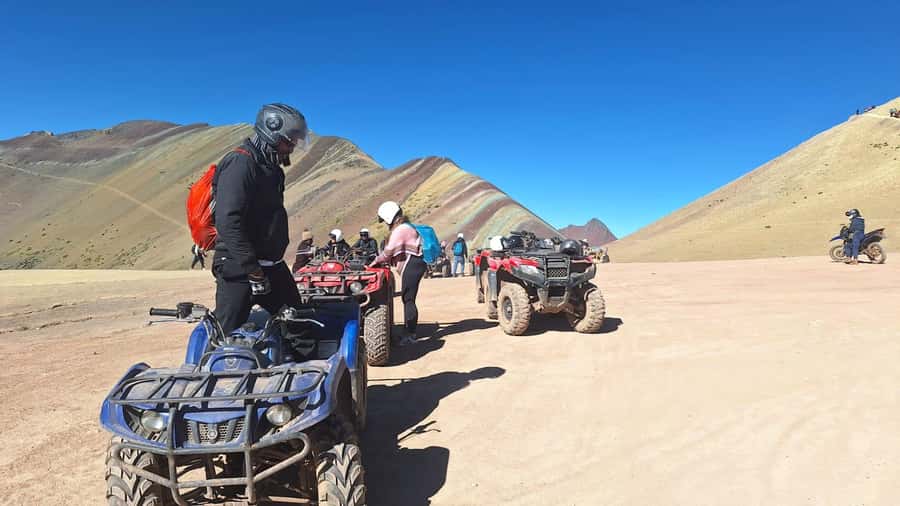 From cusco: Rainbow Mountain ATV Tour with meals - Qosqopata safety briefing and ATV practice