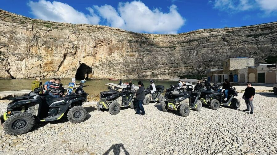 From Malta: Blue Lagoon and Gozo Tour w/Quads and Dinner - Crossing to Gozo and learning to handle the quad