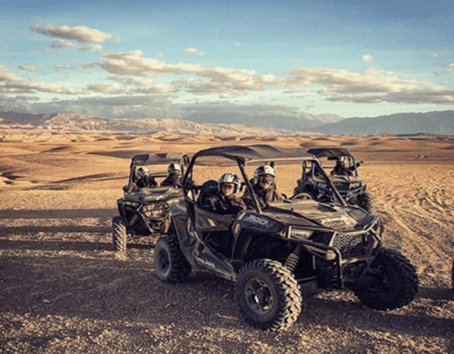 From Marrakech: 2 Hour Buggy Tour In Agafay Desert Advanture - Getting fitted and ready for the buggy