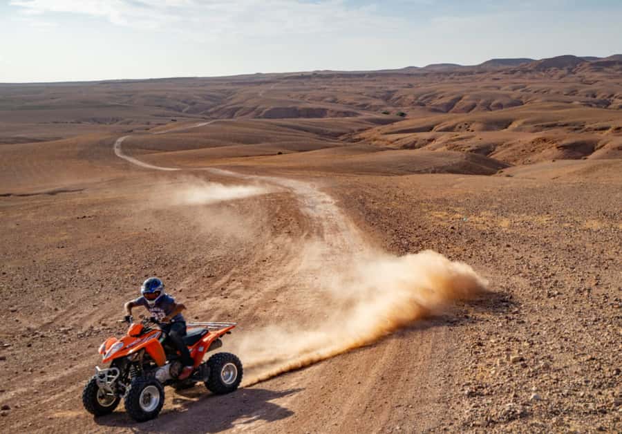 From Marrakech: Agafay Desert Dinner with Quad & Camel Ride - Sunset in the Agafay Desert
