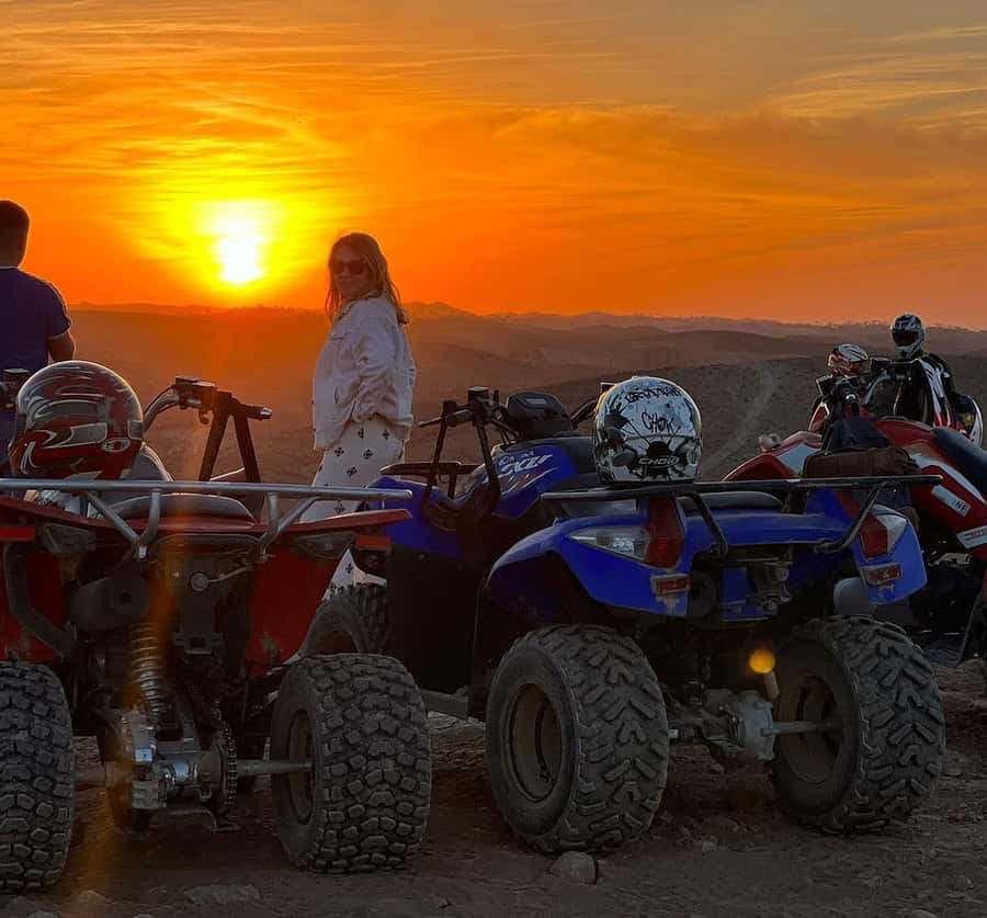 From Marrakech: Agafay Desert Quad Biking Tour with Transfer - The mint tea break in a nomadic tent