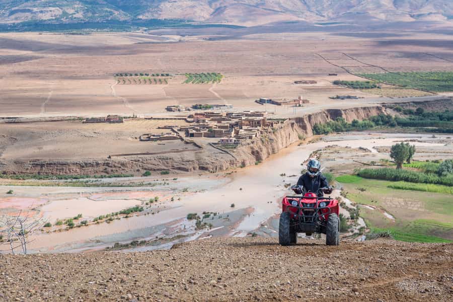 From Marrakech: Full-Day Agafay Desert Quad Adventure - Getting set up with a Yamaha quad
