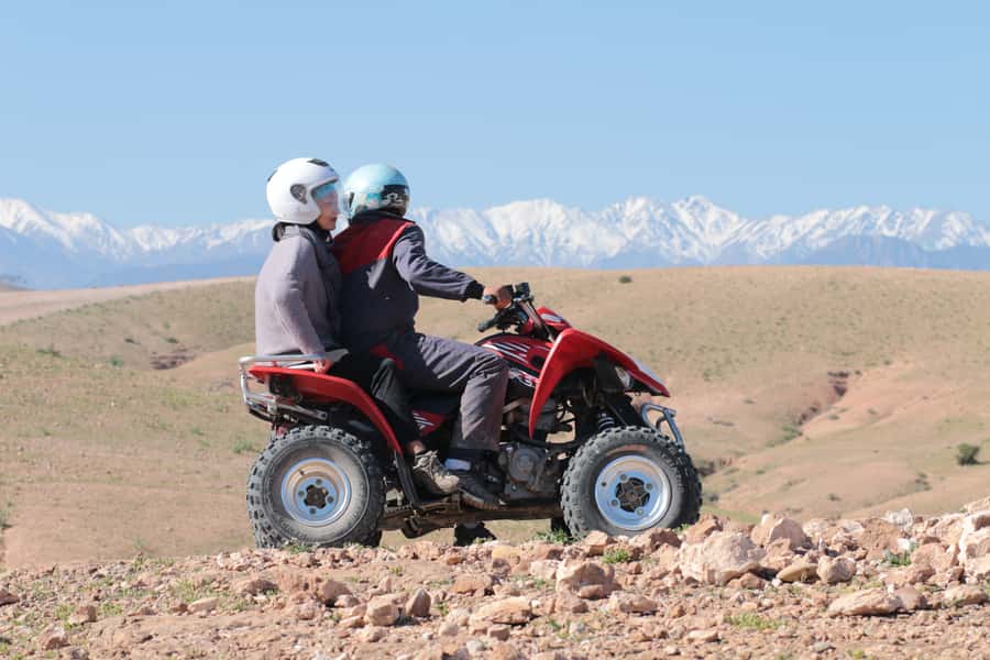 From Marrakech: Guided Quad Biking Tour in Agafay Desert - Learning the quad before the rough tracks