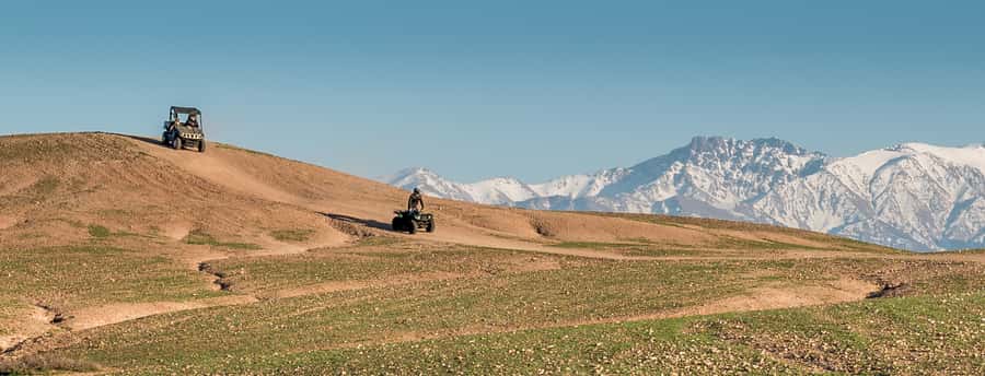 From Marrakech: Premium Agafay Desert Half-Day Quad Biking - Moroccan tea beneath the tents