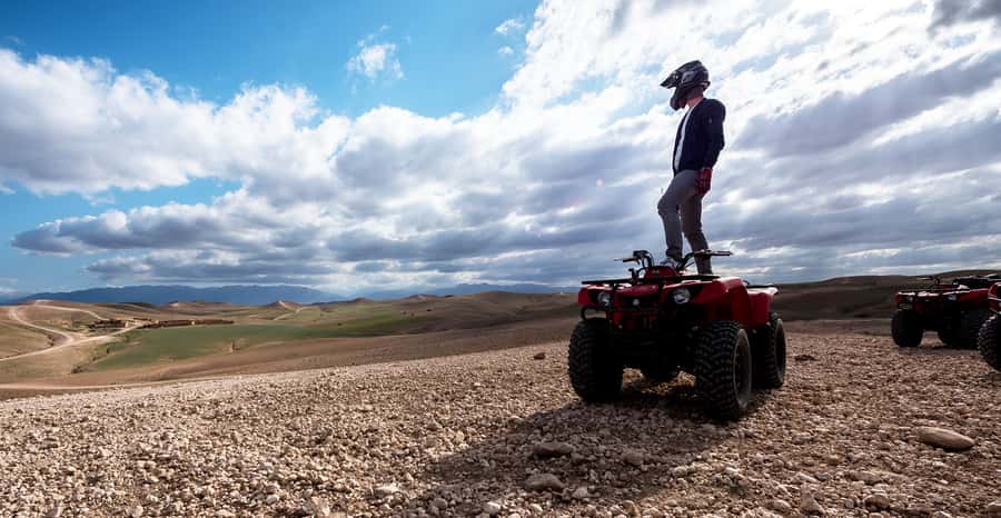 From Marrakech: Premium Agafay Desert Half-Day Quad Biking - Pickup from Marrakech and the four-hour timetable