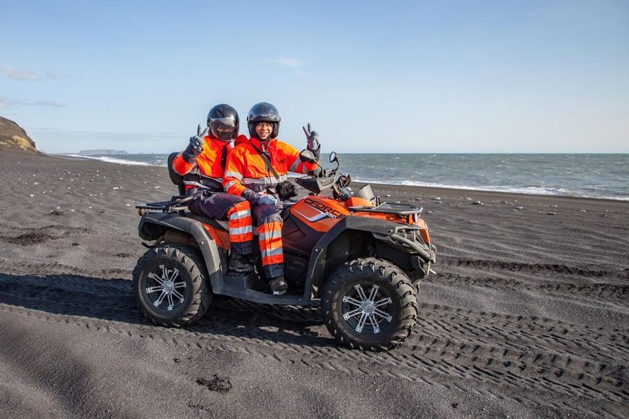 From Reykjavik: South Coast, Plane Wreck, & Beach ATV Tour - Dyrhólaey and Mýrdalsjökull in the distance