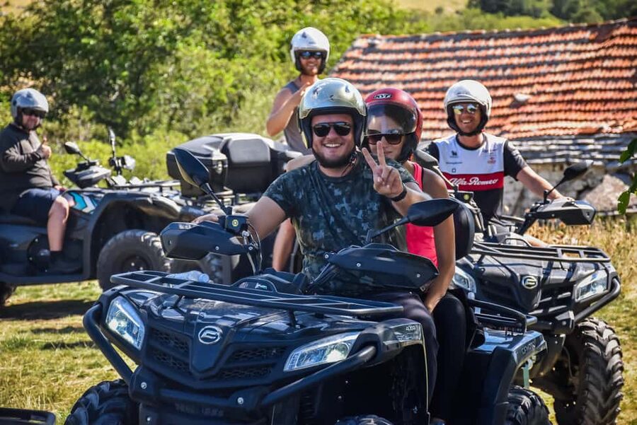 From Split: ATV Dinara Mountain Tour with Picnic - A riverside picnic with four kinds of honey