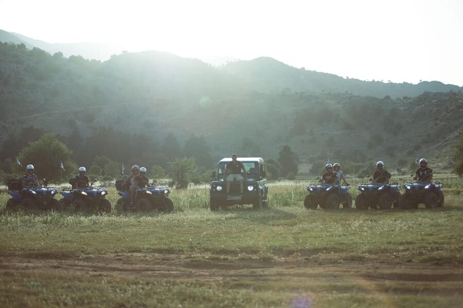 Georgioupolis Quad ATV Safari - Fruit, water, and the welcome in Vafes