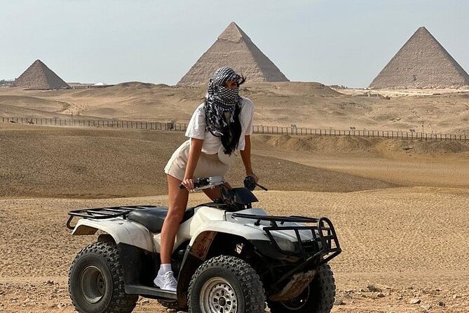 Giza Pyramid tour with ATV,Camel,Lunch,shopping,Dinner Show - Meet the Great Sphinx and look for the best photographs
