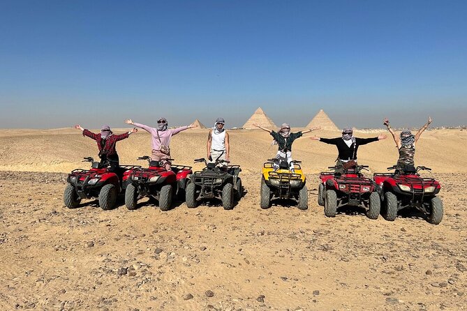 Giza Pyramids, Camel ride and Shopping with ATV Quad bike - A possible Nile River stop