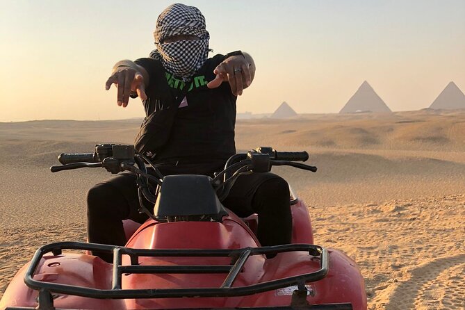 Giza pyramids, Sphinx, ATV bike, Lunch,Camel ride, Dinner cruise& shopping tour - Camel riding for 20 minutes