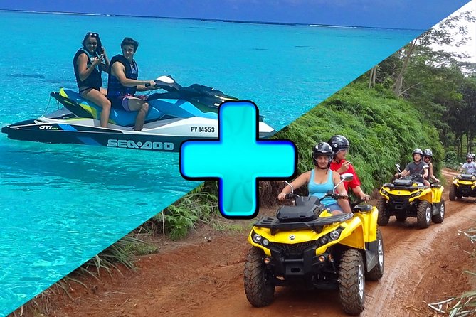 Grand Magic Combo Jetski 3h00 + Quad 3h30 - Coral gardens between Motu Tiahura