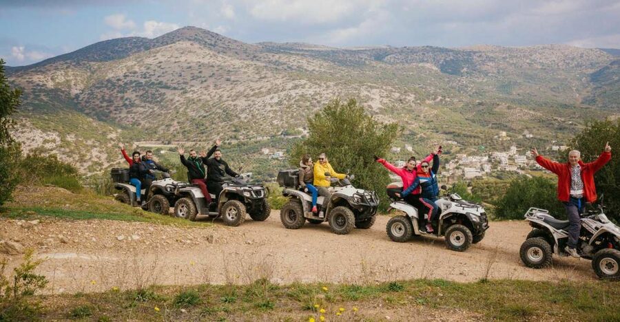 Hersonissos: ATV Quad Bike Safari in the Mountains of Crete - What the ride feels like in a group of eight