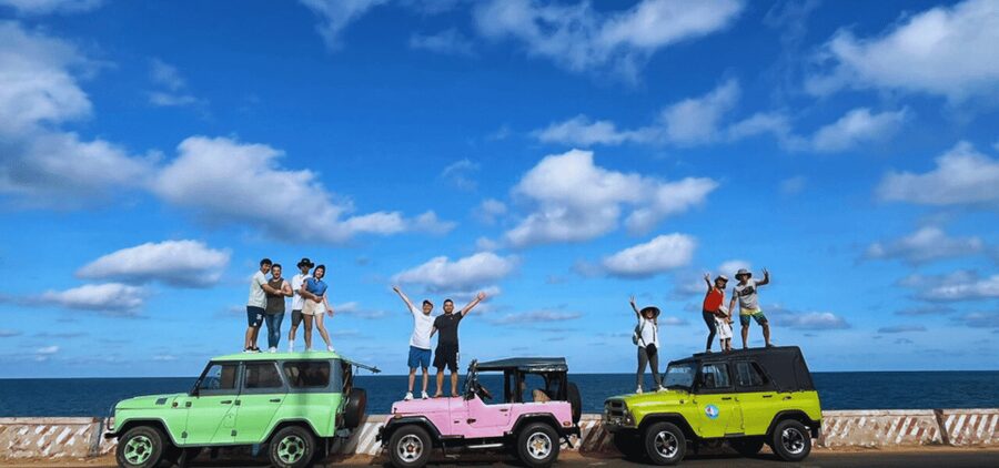 Ho Chi Minh: Day trip to Mui Ne With ATV Quad & Private Jeep - Hon Rom Beach from the jeep