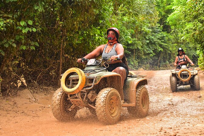 Horseback Riding plus ATV, Cenote, Ziplines, and Lunch - ATV riding on the jungle route
