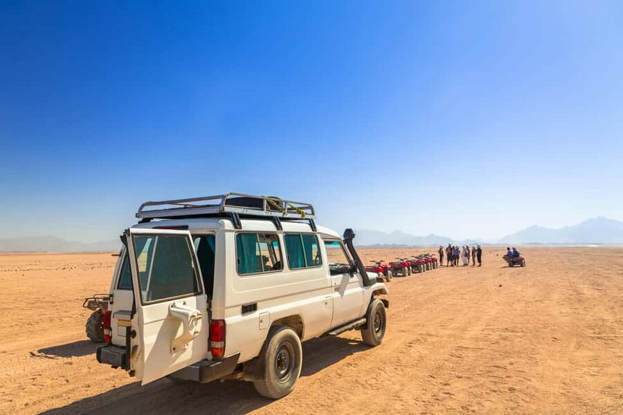 Hurghada: ATV Quad, Jeep and Buggy Safari with BBQ Dinner - Learning the quad before the ride
