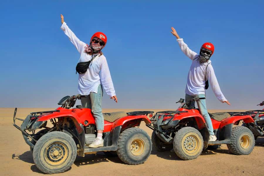 Hurghada: Desert Quad, Bedouin Village, and Camel Ride Tour - Two hours on a quad in the Sahara