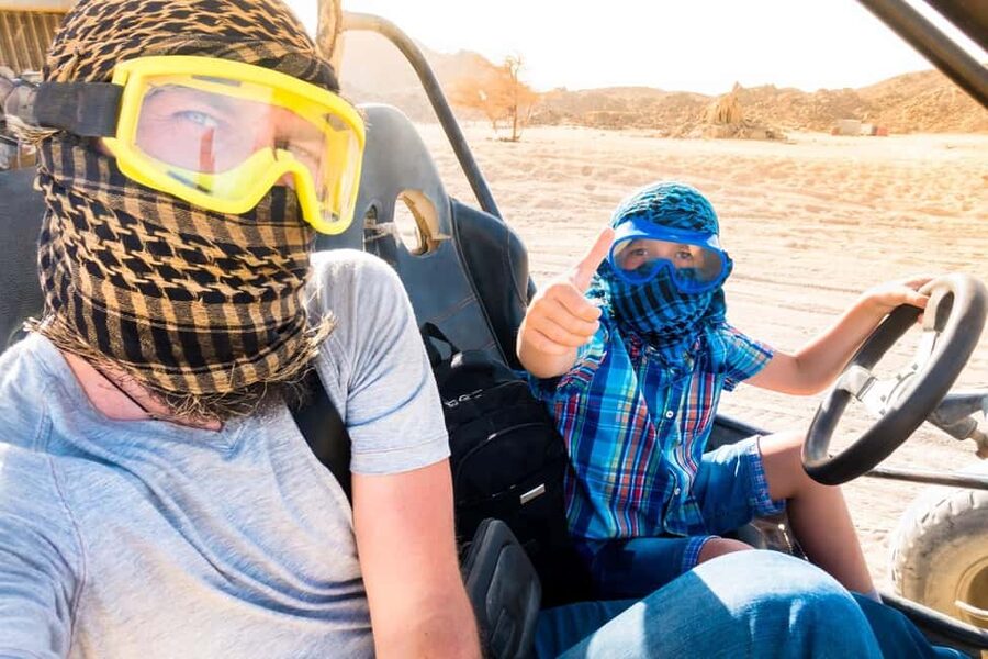 Hurghada: Jeep and ATV Quad with Dinner & Desert Fire Show - Key points at a glance