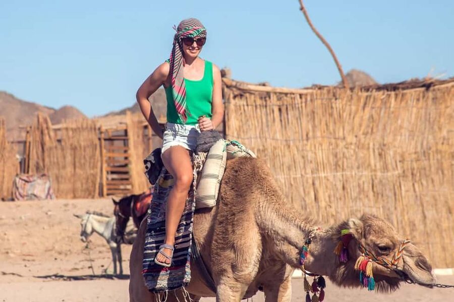 Hurghada: Jeep and ATV Quad with Dinner & Desert Fire Show - Bedouin tea and the camp visit