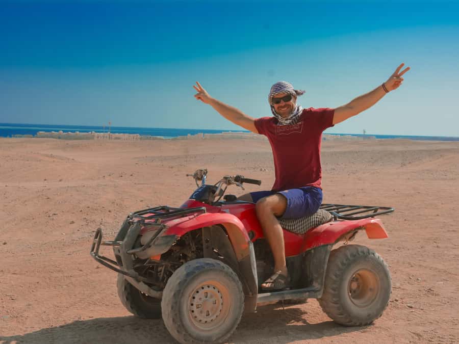 Hurghada: Morning Quad Bike & ATV Adventure Along a Red Sea - The horse-riding combo changes the pace