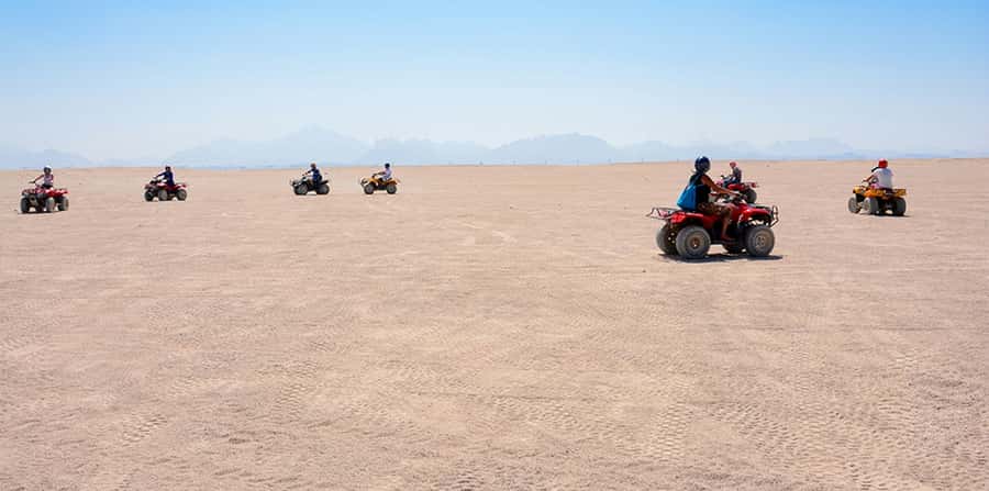 Hurghada: Morning Quad Bike Tour, Camel Ride and Transfer - Sunset dinner, live entertainment, and stargazing