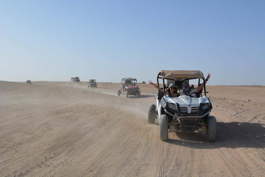 Hurghada: Quad and Buggy Safari with Dinner and Show - Sunset from the rooftop