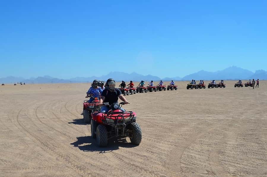 Hurghada: Red Sea Desert Quad Biking Tour & Sand Mountain - The sand mountain stop